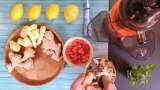 Succo concentrato di zenzero, rosa canina, limone e menta in impacchi di ghiaccio - Preparazione passo 3