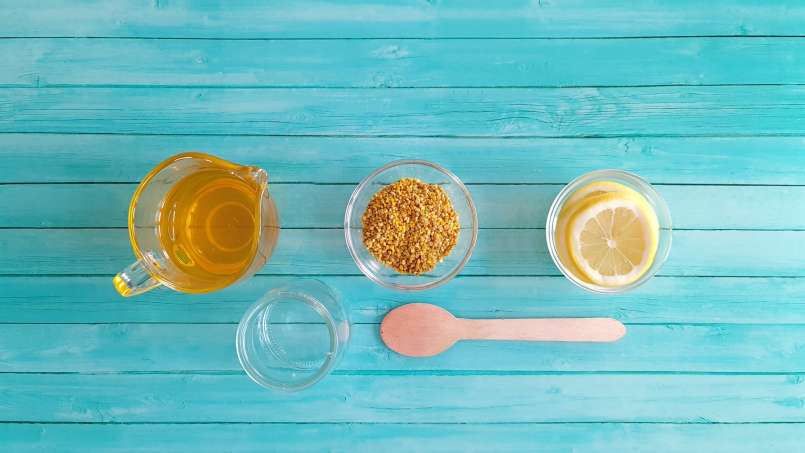 Polline macerato a freddo con limone e miele a strati, foto 6
