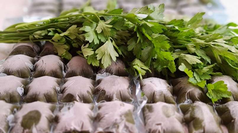 Succo di prezzemolo con lime in impacchi di ghiaccio, foto 6
