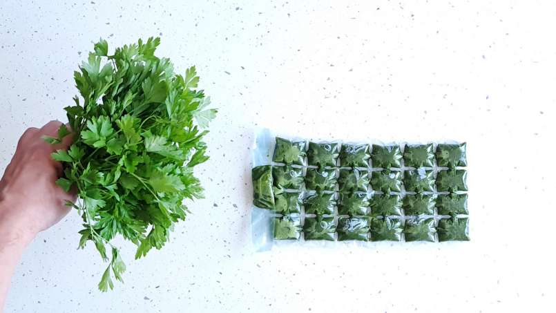 Succo di prezzemolo con lime in impacchi di ghiaccio, foto 11