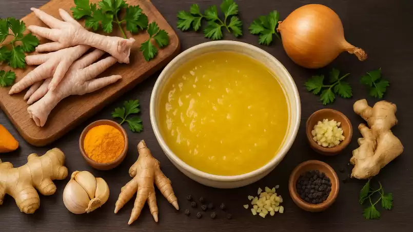 Collagene naturale da cosce di pollo con curcuma, zenzero e pepe nero
