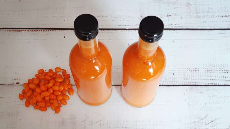 Succo di olivello spinoso con limone e miele, foto 1