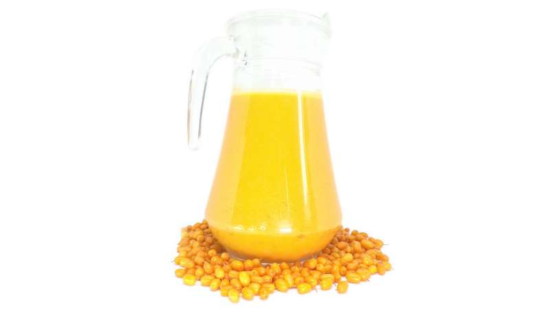 Succo di olivello spinoso non zuccherato con zenzero e limone, foto 1