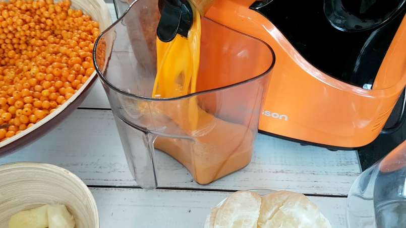 Succo di olivello spinoso non zuccherato con zenzero e limone, foto 5