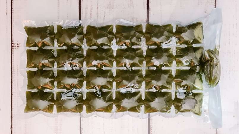 Cubetti di ghiaccio di succo di ortica congelati, foto 7