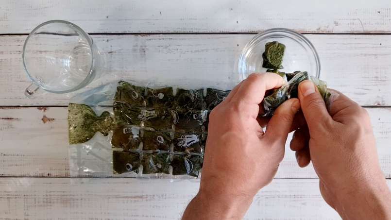 Cubetti di ghiaccio di succo di ortica congelati, foto 10