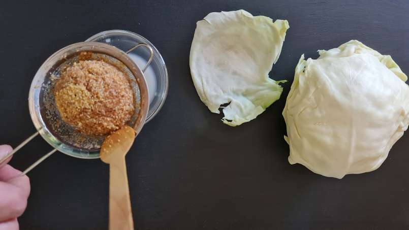 Cataplasma con loys e foglie di cavolo, foto 3